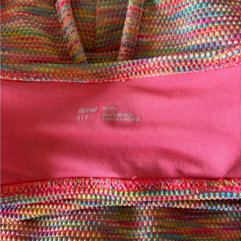 Aerie Space Dye High Cut Cheeky and bandeau Bikini Set - small - Picture 8 of 11